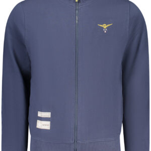 MILITARY ACADEMY MEN'S BLUE ZIP-UP SWEATSHIRT ACCADEMIA MILITARE