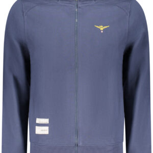 MILITARY ACADEMY MEN'S BLUE ZIP-UP SWEATSHIRT ACCADEMIA MILITARE