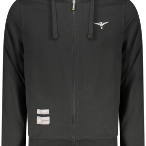 MILITARY ACADEMY MEN'S BLACK ZIP-UP SWEATSHIRT ACCADEMIA MILITARE