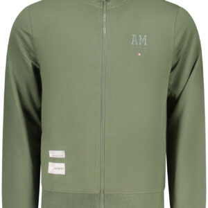 MILITARY ACADEMY MEN'S GREEN ZIP-UP SWEATSHIRT ACCADEMIA MILITARE