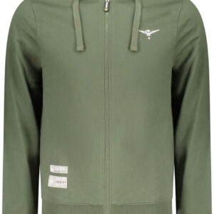 MILITARY ACADEMY MEN'S GREEN ZIP-UP SWEATSHIRT ACCADEMIA MILITARE