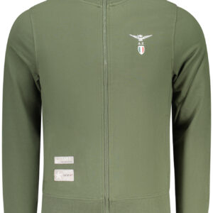 MILITARY ACADEMY MEN'S GREEN ZIP-UP SWEATSHIRT ACCADEMIA MILITARE