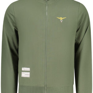 MILITARY ACADEMY MEN'S GREEN ZIP-UP SWEATSHIRT ACCADEMIA MILITARE
