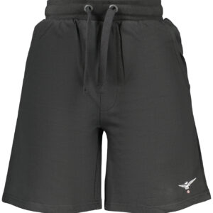 MILITARY ACADEMY MEN'S BLACK SHORT TRACKSUIT TROUSERS ACCADEMIA MILITARE