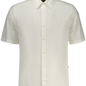 BOSS MEN'S SHORT-SLEEVED WHITE SHIRT BOSS