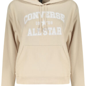 Converse Women's Zip-Up Hoodie in Beige CONVERSE