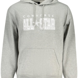 CONVERSE MEN'S GRAY ZIP-UP SWEATSHIRT CONVERSE