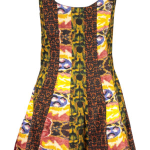 DESIGUAL SHORT DRESS FOR WOMEN IN YELLOW DESIGUAL