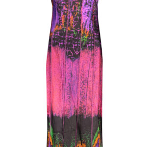 DESIGUAL WOMEN'S LONG PURPLE DRESS DESIGUAL