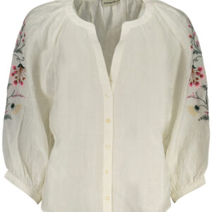 DESIGUAL WOMEN'S LONG-SLEEVED SHIRT WHITE DESIGUAL