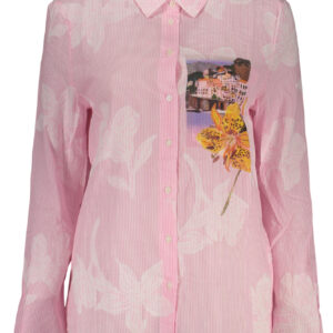 DESIGUAL WOMEN'S PINK LONG-SLEEVED SHIRT DESIGUAL