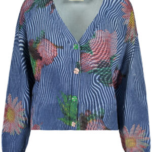DESIGUAL WOMEN'S BLUE CARDIGAN DESIGUAL