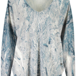 DESIGUAL WOMEN'S BLUE SWEATER DESIGUAL