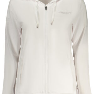 FREDDY WOMEN'S WHITE ZIP-UP SWEATSHIRT FREDDY
