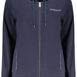FREDDY WOMEN'S BLUE ZIP-UP SWEATSHIRT FREDDY
