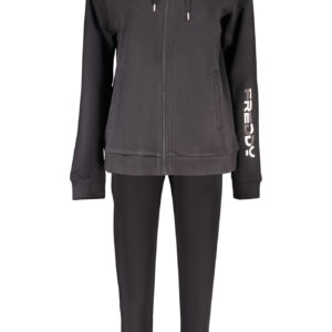 FREDDY WOMEN'S BLACK ZIP-UP SWEATSHIRT FREDDY