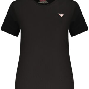 GUESS JEANS WOMEN'S SHORT-SLEEVED T-SHIRT BLACK GUESS JEANS