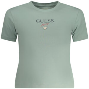 GUESS JEANS GREEN WOMEN'S SHORT SLEEVE T-SHIRT GUESS JEANS