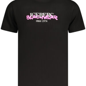 ICEBERG MEN'S SHORT-SLEEVED T-SHIRT BLACK ICEBERG