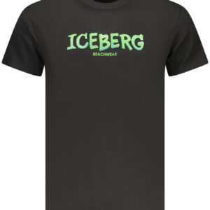 ICEBERG MEN'S SHORT-SLEEVED T-SHIRT BLACK ICEBERG