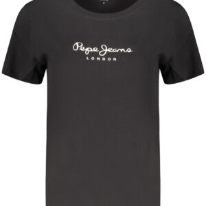 PEPE JEANS WOMEN'S SHORT-SLEEVE T-SHIRT BLACK PEPE JEANS