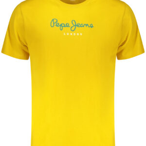 PEPE JEANS MEN'S SHORT-SLEEVED T-SHIRT YELLOW PEPE JEANS