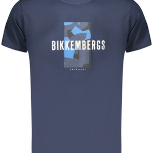 BIKKEMBERGS MEN'S SHORT-SLEEVE T-SHIRT BLUE BIKKEMBERGS