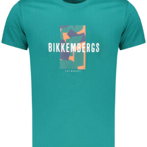 BIKKEMBERGS MEN'S SHORT-SLEEVED T-SHIRT GREEN BIKKEMBERGS