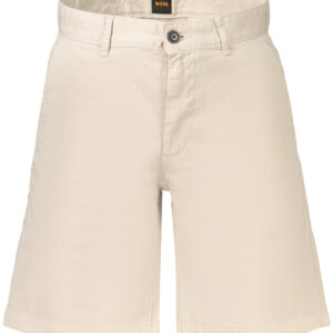 BOSS MEN'S BEIGE BERMUDA SHORTS BOSS
