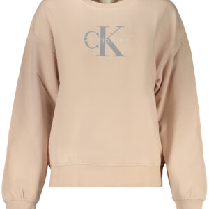 CALVIN KLEIN WOMEN'S PINK ZIP-UP SWEATSHIRT CALVIN KLEIN