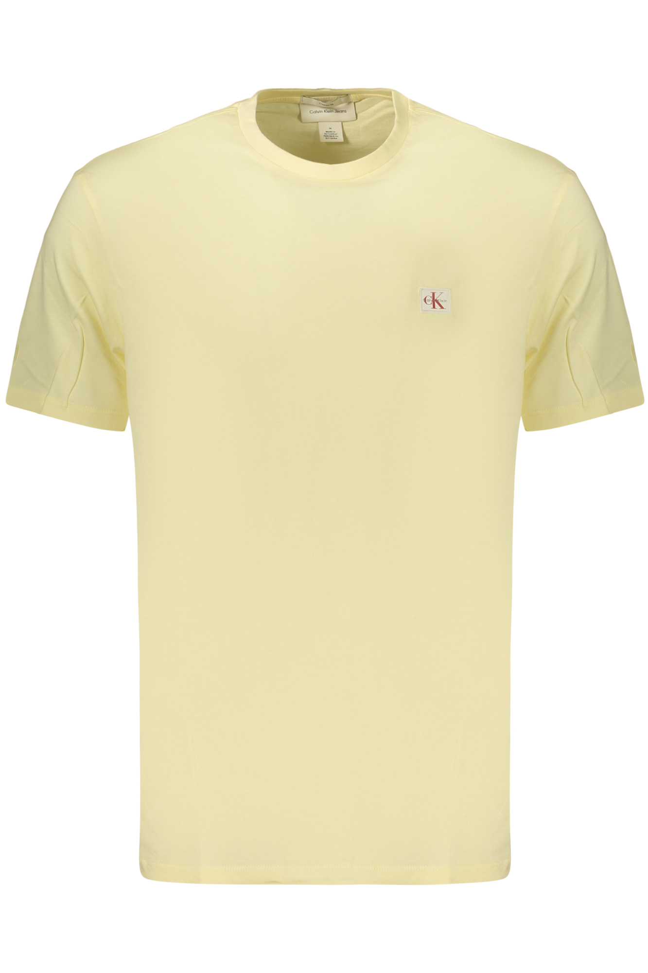 CALVIN KLEIN MEN'S SHORT-SLEEVED T-SHIRT YELLOW CALVIN KLEIN