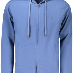 COVERI MOVING MEN'S BLUE ZIP-UP SWEATSHIRT COVERI MOVING
