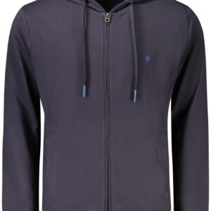 COVERI MOVING MEN'S BLUE ZIP-UP SWEATSHIRT COVERI MOVING