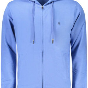 COVERI MOVING MEN'S BLUE ZIP-UP SWEATSHIRT COVERI MOVING