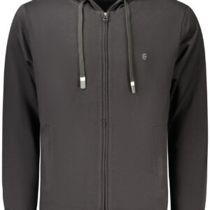 COVERI MOVING MEN'S BLACK ZIP-UP SWEATSHIRT COVERI MOVING