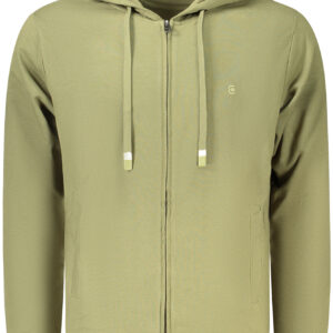 COVERI MOVING MEN'S ZIP-UP SWEATSHIRT GREEN COVERI MOVING