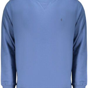 COVERI MOVING MEN'S BLUE ZIP-LESS SWEATSHIRT COVERI MOVING