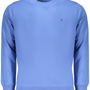 COVERI MOVING MEN'S BLUE ZIP-LESS SWEATSHIRT COVERI MOVING
