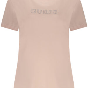GUESS JEANS WOMEN'S SHORT SLEEVE T-SHIRT PINK GUESS JEANS