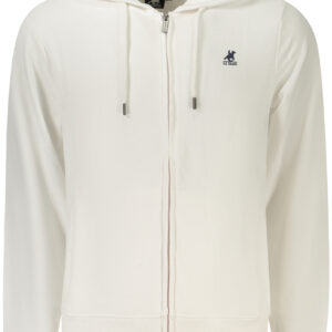 US GRAND MEN'S WHITE ZIP-UP SWEATSHIRT U.S. GRAND