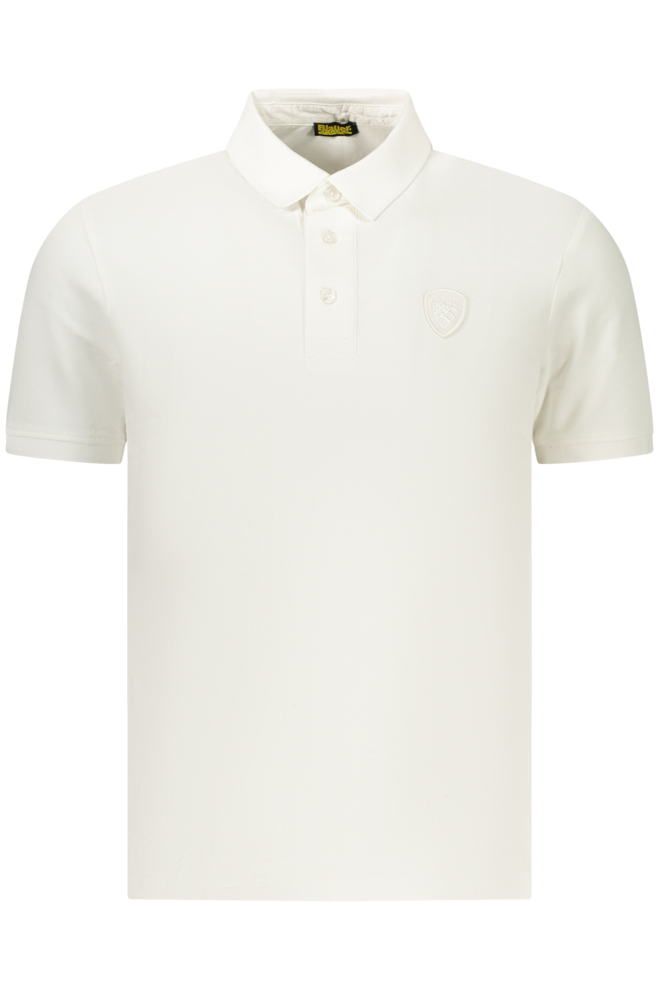 BLAUER APPAREL MEN'S SHORT-SLEEVE POLO SHIRT WHITE BLAUER APPAREL