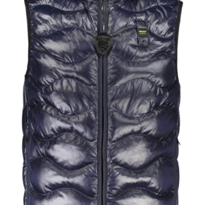 BLAUER APPAREL MEN'S BLUE SLEEVELESS JACKET BLAUER APPAREL
