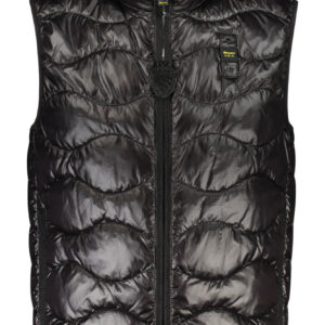BLAUER APPAREL MEN'S BLACK SLEEVELESS JACKET BLAUER APPAREL