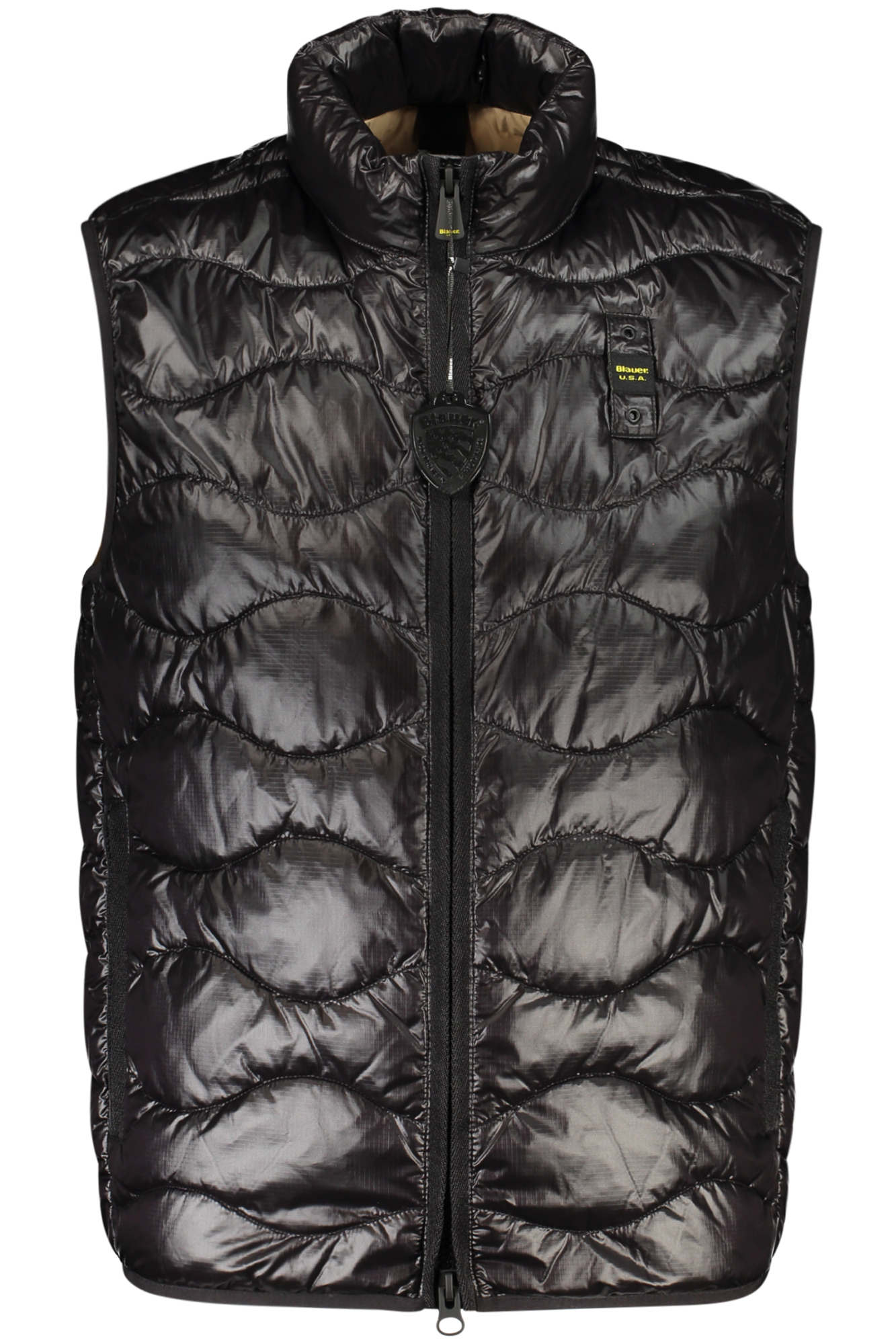 BLAUER APPAREL MEN'S BLACK SLEEVELESS JACKET BLAUER APPAREL