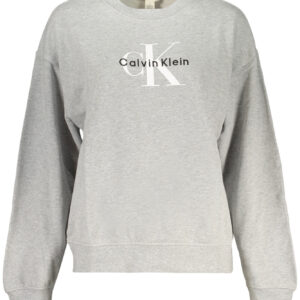 CALVIN KLEIN WOMEN'S GRAY ZIP-UP SWEATSHIRT CALVIN KLEIN