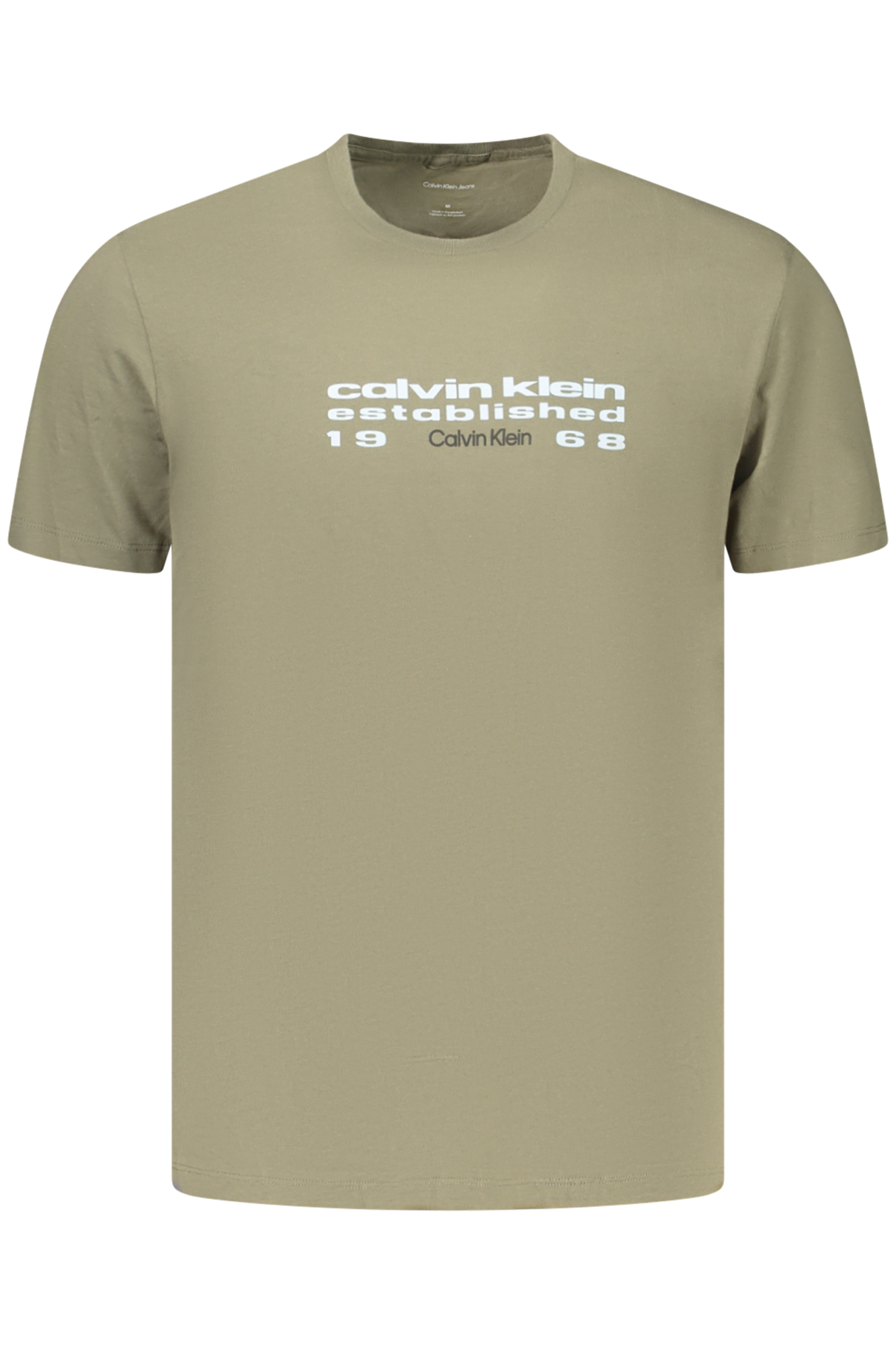 CALVIN KLEIN MEN'S SHORT-SLEEVED T-SHIRT GREEN CALVIN KLEIN