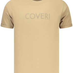 COVERI MOVING MEN'S SHORT-SLEEVE T-SHIRT BROWN COVERI MOVING