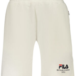 FILA MEN'S WHITE SHORT TRACKSUIT PANTS FILA