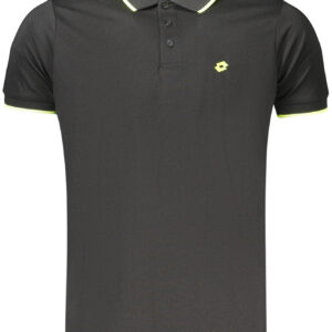 LOTTO MEN'S BLACK SHORT-SLEEVED POLO SHIRT LOTTO
