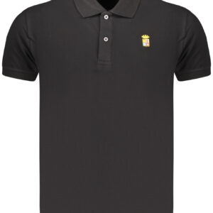 Navy Men's Black Short-Sleeved Polo Shirt MARINA MILITARE